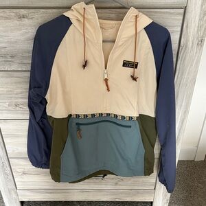 L.L. Bean Multicolor Hooded Anorak